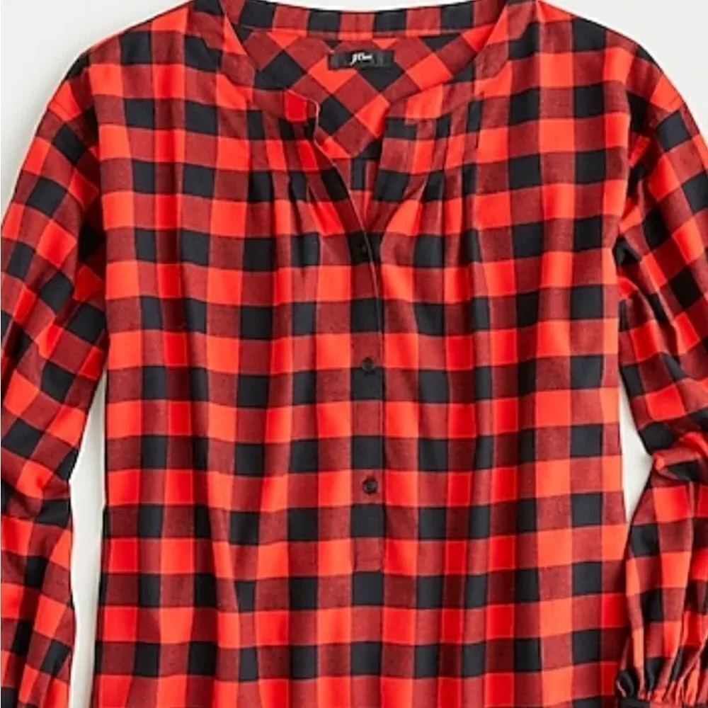 NWT J CREW Checked Flannel Shirt